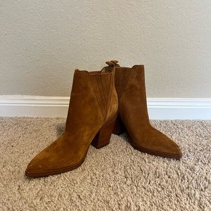 MARC FISHER Gadri Tan Booties SIZE 7